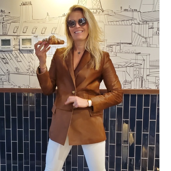 Calf leather with hair Jacket. Size Medium. - Picture 3 of 6